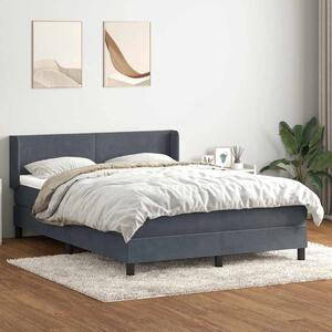 Box spring postel s matrací tmavě šedá 160x210 cm samet 3317950
