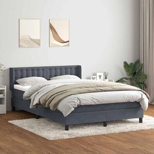 Box spring postel s matrací tmavě šedá 160x210 cm samet 3318454
