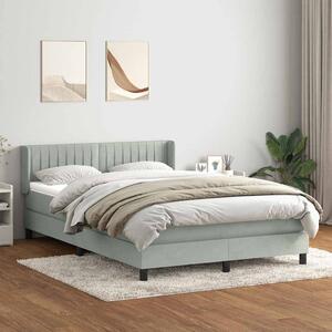 Box spring postel s matrací světle šedá 160x210 cm samet 3318285