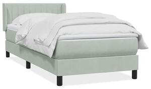 Box Spring Postel s matrací Světle šedá 90x220 cm Samet 3318309