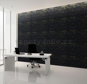 3D panel 4614XL, cena za kus, rozměr 100 cm x 50 cm, MRAMOR černo-zlatý, IMPOL TRADE