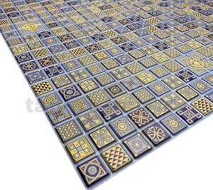 Obkladové panely 3D PVC TP10027076, cena za kus, rozměr 955 x 480 mm, fialová mozaika, GRACE