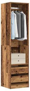 Šatní skříň old wood 50 x 50 x 200 cm kompozitní dřevo 3318628