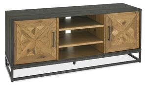 LivinHill TV stolek Indus 133 cm z masivu dub přírodní/grafit