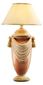 (4010) Stylová stolní lampa s látkovým stínidlem růžová