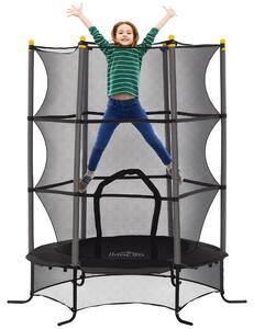 HOMCOM Dětská trampolína Ø163x190 cm pro děti od 3 let se síťkou a ocelovým rámem, nosnost 50 kg, pro vnitřní i venkovní použití | Aosom