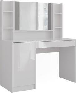 Toaletní stolek Vicco Sherry Bílá/bílý vysoký lesk 119.8 cm 4 díly, Model 57618