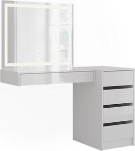 Toaletní stolek Vicco Sherry Bílá/bílý vysoký lesk 120 cm 3 díly, Model 57728