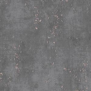 Vliesové tapety na zeď Titanium 3 38595-1, rozměr 10,05 m x 0,53 m, beton tmavý s růžově zlatou patinou, A.S. CRÉATION