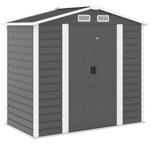 Zahradní domek Outsunny 2,36 m² 213x120x194 cm Exteriérové úložiště se zesíleným podstavcem (podlaha není součástí) Posuvné dveře s visacím zámkem a o