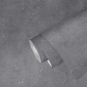 Vliesové tapety na zeď Titanium 3 38595-2, rozměr 10,05 m x 0,53 m, beton šedý s niklovou patinou, A.S. CRÉATION