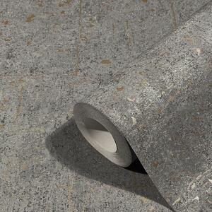 Vliesové tapety na zeď Ivy 82302, beton šedý se stříbrno-hnědou patinou, rozměr 10,05 m x 0,53 m, NOVAMUR 6801-40
