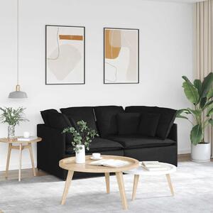 Modulární pohovka s polštáři textil černá 3321239