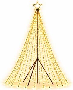 Svítící vánoční stromek 4 m 2000 LED IP44 SPRINGOS CL4164 teplá bílá