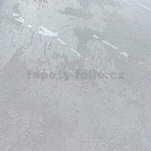 Vliesové tapety na zeď VILLA ROMANA 33666, stěrkovaná omítkovina šedá se stříbrnými metalickými odlesky, rozměr 10,05 m x 0,53 m, MARBURG