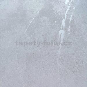 Vliesové tapety na zeď VILLA ROMANA 33665, stěrkovaná omítkovina krémová se stříbrnými metalickými odlesky, rozměr 10,05 m x 0,53 m, MARBURG
