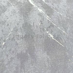 Vliesové tapety na zeď VILLA ROMANA 33669, stěrkovaná omítkovina tmavě šedá s niklovými odlesky, rozměr 10,05 m x 0,53 m, MARBURG
