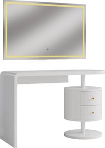 Toaletní stolek Vicco Lara Bílá 120 cm se zrcadlem LED, Model 41558