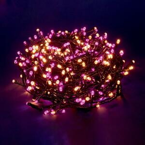 Růžovo-béžový světelný LED řetěz Unimasa, 180 světýlek