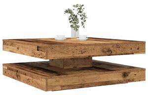 Konferenční stolek otočný o 360º old wood 90x90x34,5 cm 3321358