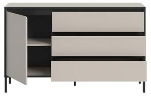 Komoda Kashmir, elegantní design – 136x83x38 cm (šířka x výška x hloubka) – Vysoká komoda, servírovací stolek, komoda s zásuvkami – vhodná do obývacího pokoje, jídelny nebo chodby