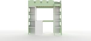 Multifunkční postel 75x180 POPPY s psacím stolem - zelená