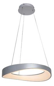Rabalux 72236 ILIANA - LED kulaté závěsné svítidlo ve stříbrné barvě, Ø 52cm, 56W, 3000K (Moderní závěsný lustr nad stůl nebo sedačku)