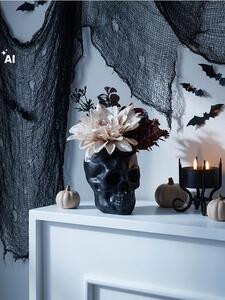 Sinsay - Halloweenská dekorace s květinami ve váze ve tvaru lebky - vícebarevná