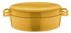 GSW Litinový hrnec na dušení / Pekáč (36 x 24 cm, žlutá, pekáč 2 v 1) (100290572022)