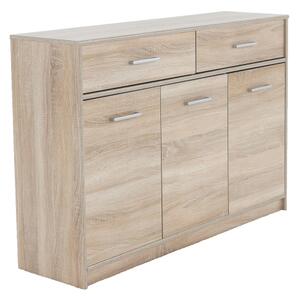 Kondela Třídveřová komoda Teyo 3D2S - dub sonoma