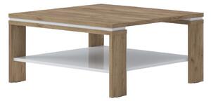 Konferenční stolek STELA KLS - dub tobacco/křišťálově bílá lesk