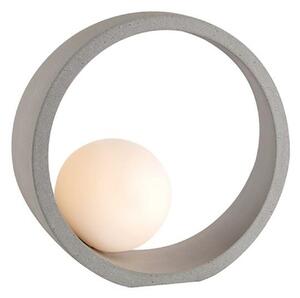 ACA Lighting stolní lampa 1XG9 šedý beton+bílá D24x10CM VENUS MK421T24G