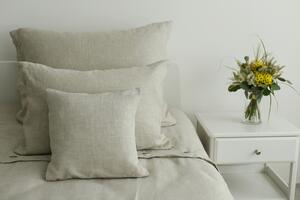 Nelly Lněný povlak na polštář - oatmeal Rozměr: 60/50 CM ZIP