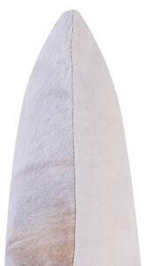 Dekorativní polštář hovězí kůže 45 x 45 cm šedý NELLAD