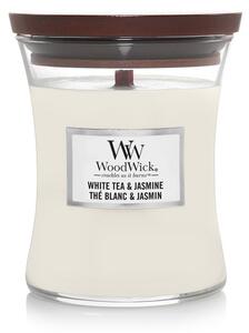 WoodWick White Tea & Jasmine svíčka střední