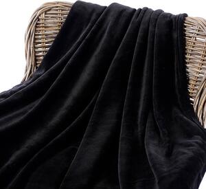 Goldea kvalitní deka z mikrovlákna - černá 150 x 200 cm