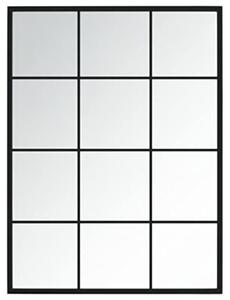Zrcadlo na zeď, černé, obdélníkové, vhodné do předsíně, koupelny, u umyvadla. Rozměry: 80 x 60 cm. Vhodné jako zrcadlo do šatny, kadeřnické zrcadlo, dekorativní zrcadlo do obývacího pokoje nebo vstupní haly