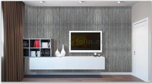 Samolepící pěnové 3D panely W2-05, cena za kus, rozměr 70 x 70 cm, dřevěný obklad borovice šedá, IMPOL TRADE