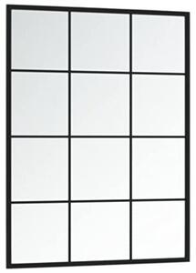 Zrcadlo na zeď, černé, obdélníkové, vhodné do předsíně, koupelny, u umyvadla. Rozměry: 80 x 60 cm. Vhodné jako zrcadlo do šatny, kadeřnické zrcadlo, dekorativní zrcadlo do obývacího pokoje nebo vstupní haly