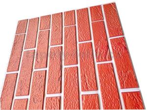 Samolepící PVC 3D panely PCVS01, cena za kus, rozměr 30 x 30 cm, cihla červená klasik, IMPOL TRADE