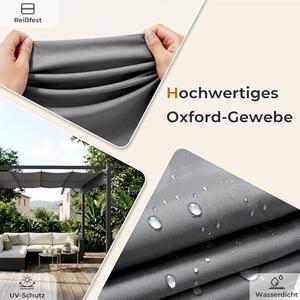 Pergola 3x4 m, volně stojící, s odolnou kovovou konstrukcí, střešou s nastavitelným posuvným oknem, vodotěsná a s UV ochranou, zahradní altán vhodný do zahrady, na terasu a na oslavy, barva: antracit