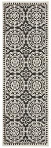 Hanse Home, Běhoun Twin Supreme 104129 Black/Cream – na ven i na doma, 80x250, černobílá, chodba / předsíň