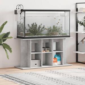 Skříňka pod akvárium o rozměrech 120 x 40 x 60 cm v barvě betonové šedé – Stabilní spodní skříňka pro akvária s úložnými plochami vyrobenými z dřevovláknité desky