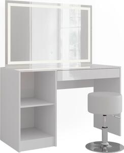 Toaletní stolek Vicco Sherry Bílá/bílý vysoký lesk 119.8 cm 6 dílů, Model 57577