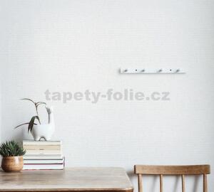 Vliesové tapety na zeď G.M.K. Fashion For Walls 10285-01, rozměr 10,05 m x 0,53 m, textilní struktura bílá se stříbrným žíháním, Erismann