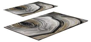 Šedé/ve zlaté barvě koupelnové předložky v sadě 2 ks 60x100 cm CT – Foutastic