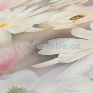 Vliesové tapety na zeď PintWalls 38722-1, rozměr 10,05 m x 0,53 m, květy bílo-růžové , A.S. CRÉATION