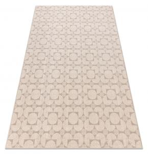 Makro Abra Kusový koberec vlněný ANGEL 7887 52022 Geometrický béžový šedý Rozměr: 80x150 cm