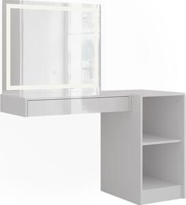 Toaletní stolek Vicco Sherry Bílá/bílý vysoký lesk 120 cm 3 díly, Model 57724