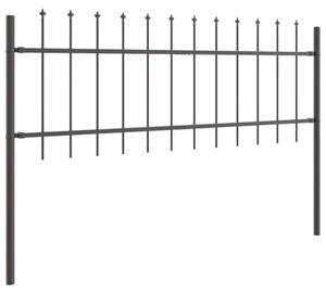 Plotový panel, 7 kusů, šedá barva, ocel s práškovým nástřikem, rozměry 11,9 x 0,6 m. Plotový panel, clona, dvoustěnová mříž, kovová konstrukce, vhodný pro terasu a oplocení pozemku